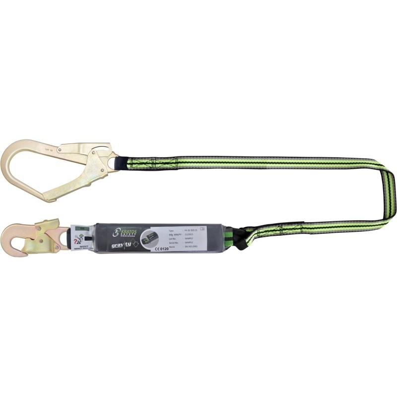 Kratos Verbindungsmittel mit Falldämpfer aus Gurtband - 1,5m