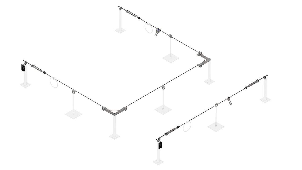  Innotech AIO-Seilsystem horizontal überfahrbar